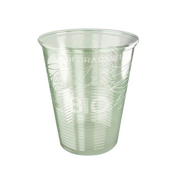 Copo descartável Biodegradável PP 200ml pacote com 100 unid. Copobras