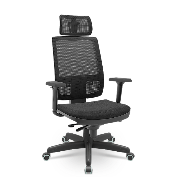 Cadeira Presidente Brizza Slider Vinil com Apoio de Cabeça