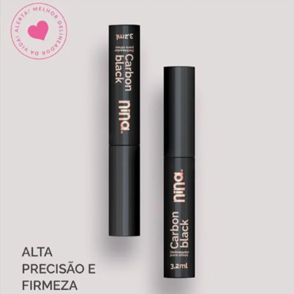 Delineador líquido Carbon Black - Nina Makeup