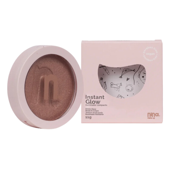 Iluminador compacto Instant Glow Gold - Nina Makeup