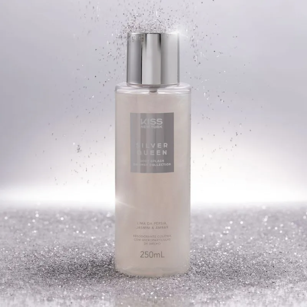 Body Splash Shimmer Silver Queen - Kiss New York