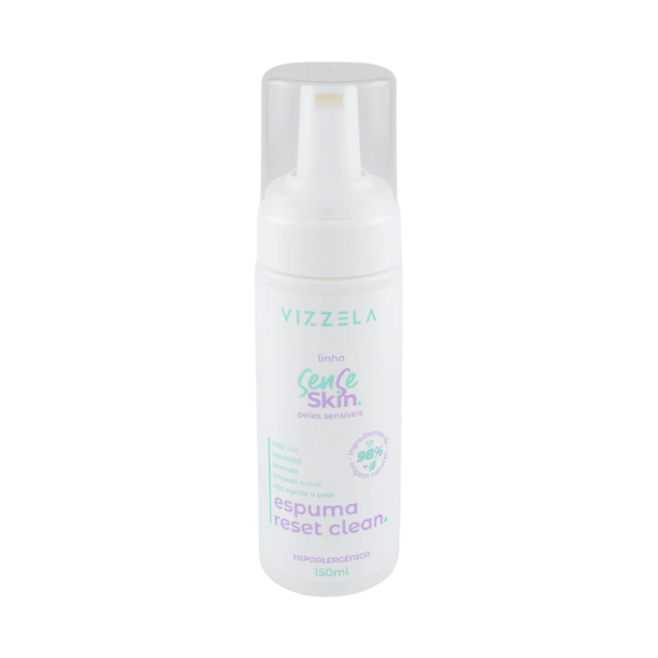 Espuma De Limpeza Reset Clean linha Sense Skin Peles Sensíveis - Vizzela