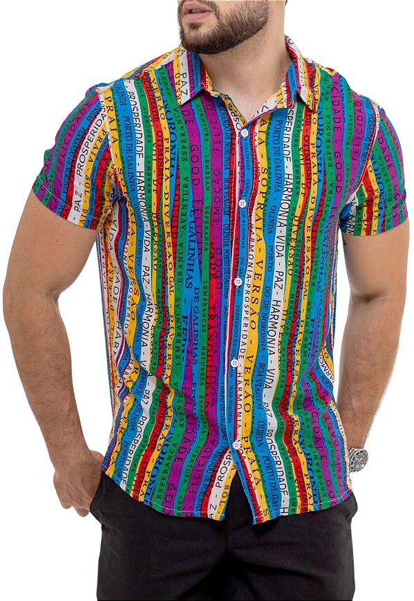 Camisa Estampada Viscose Bonfim - Adoro Bazar| Produtos novos, preços  inacreditáveis, entrega garantida.