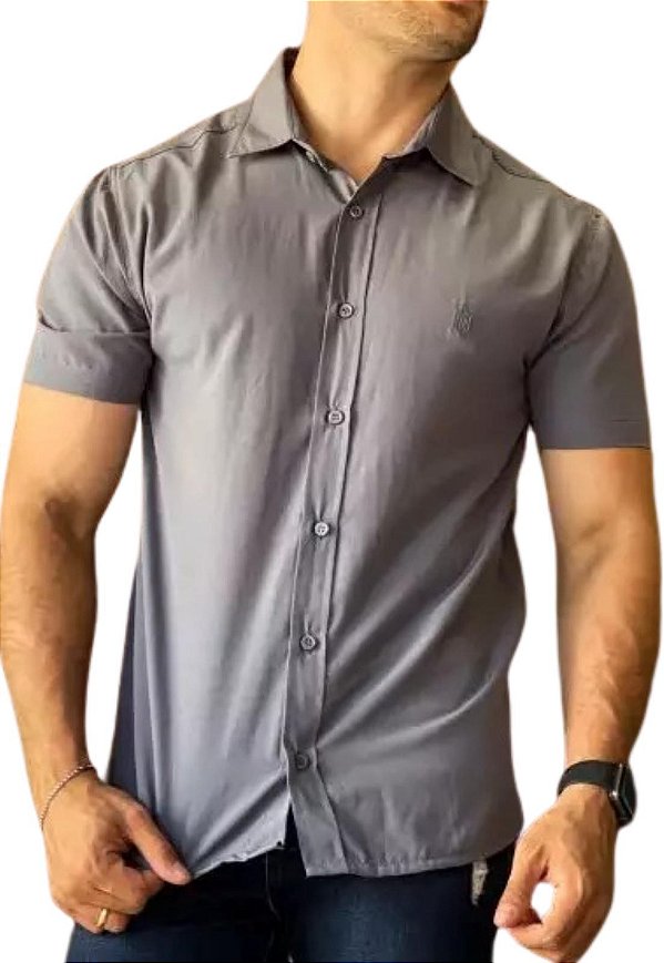 Camisa Lisa Cinza Adoro Bazar Bertrand