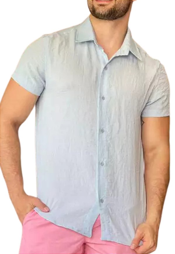 Camisa Lisa Azul Adoro Bazar Domenico