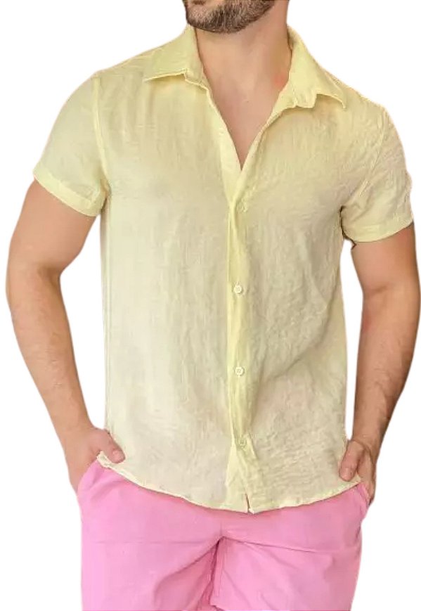 Camisa Lisa Amarela Adoro Bazar Arantes