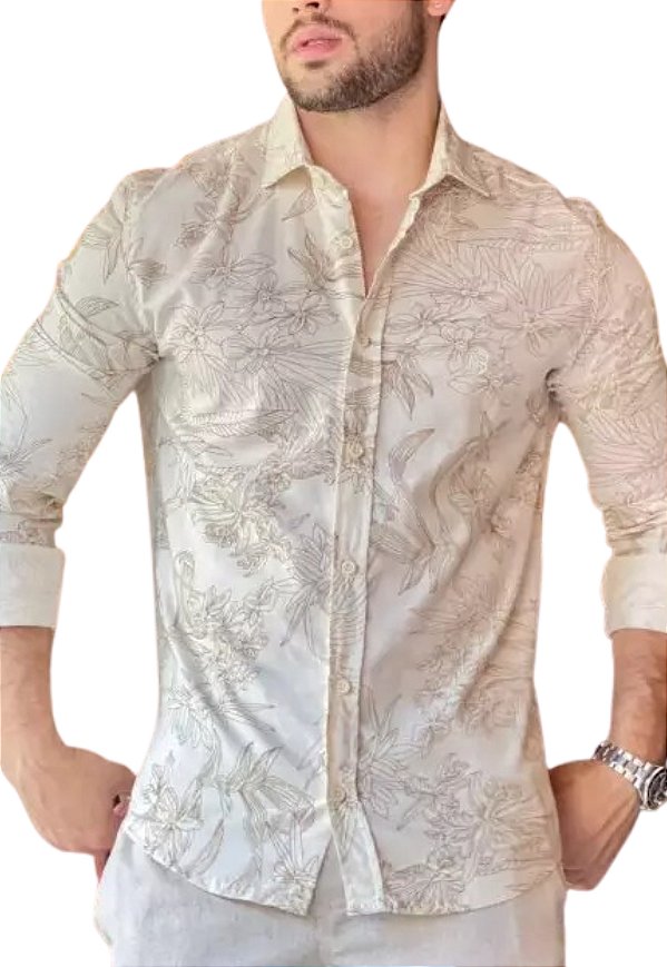 Camisa Estampada Manga Longa Adoro Bazar Rossi