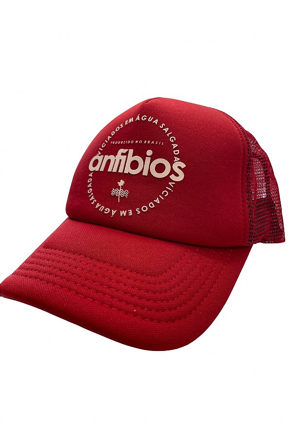 Boné Vermelho Adoro Bazar Florest Anfíbios