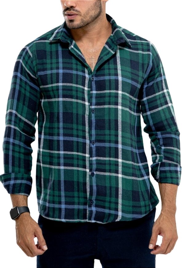 Camisa Flanela Xadrez Manga Longa Gabriel