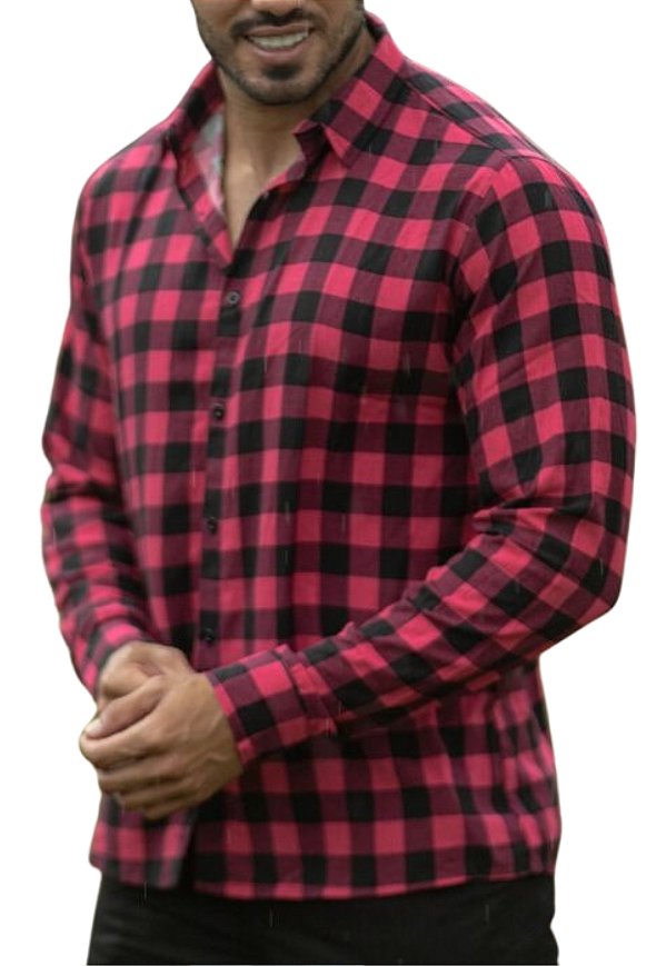 Camisa Viscolinho Xadrez Manga Longa Eike