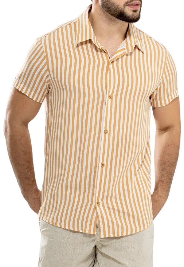 Camisa Viscolinho Listrada Rexford
