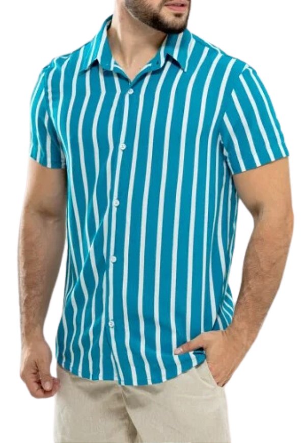 Camisa Viscolinho Listrada Thomas