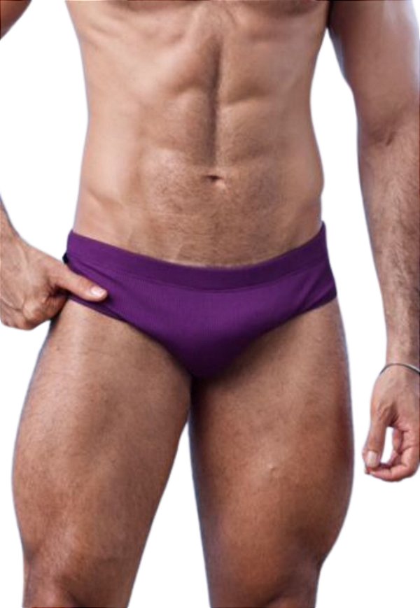 Sunga Slip Canelada Roxa Lena