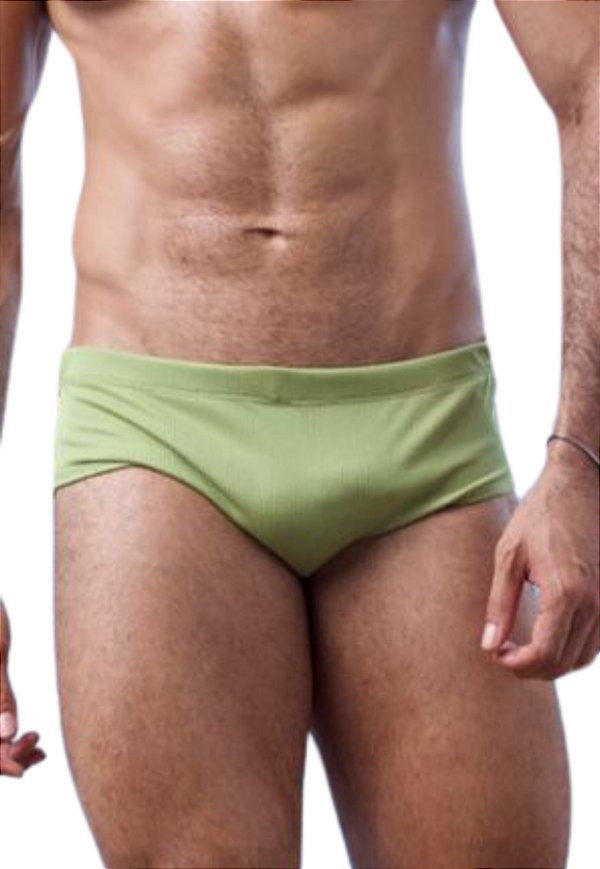 Sunga Slim Canelada Verde Campos