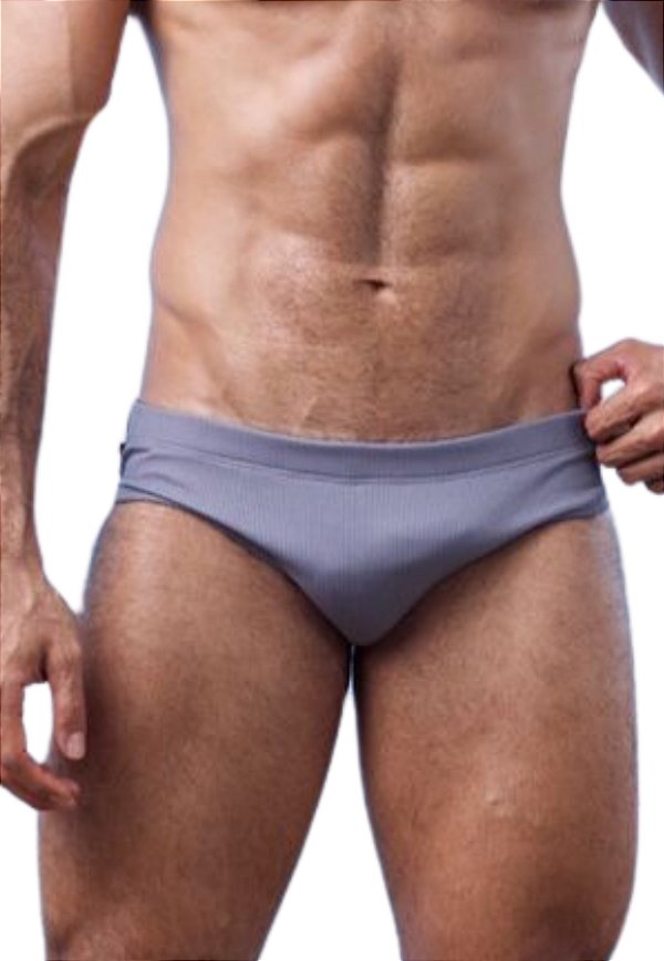 Sunga Slip Canelada Cinza Bianca