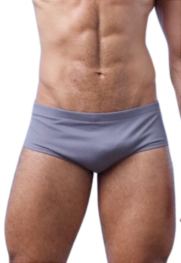 Sunga Slim Canelada Cinza Lima