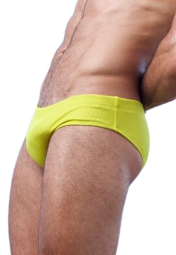 Sunga Slip Canelada Amarela Coutinho