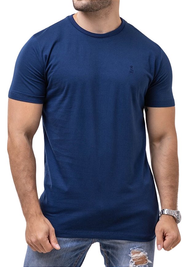 Camiseta Algodão Basic Azul Marinho