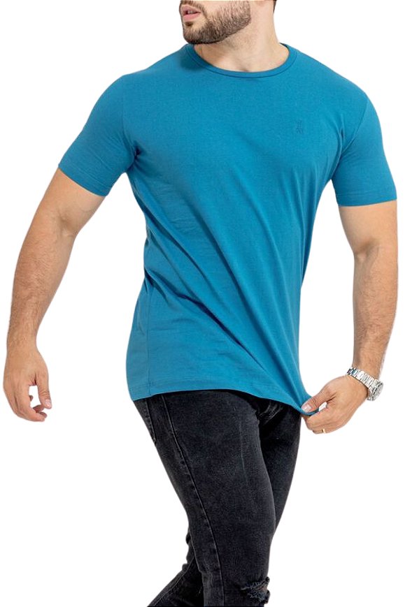 Camiseta Algodão Basic Azul
