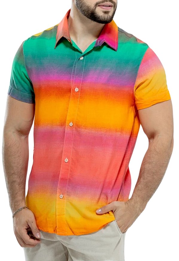 Camisa Degrade Viscose Milos