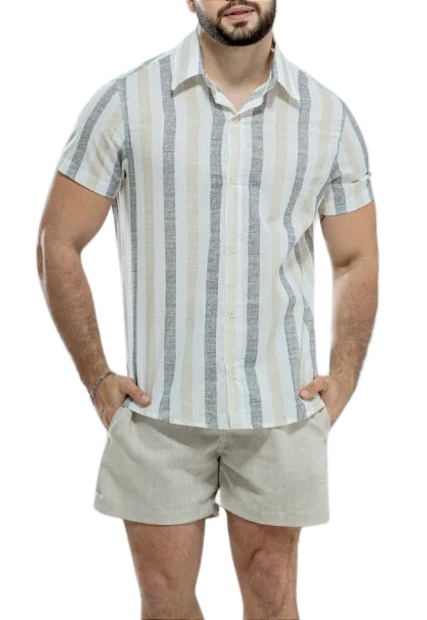 Camisa Algodão Listrada Gomez