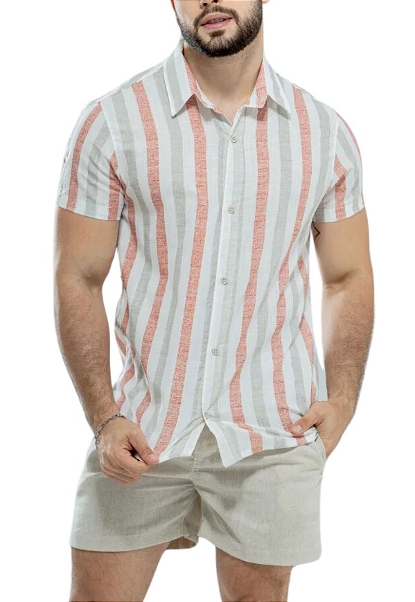 Camisa Algodão Listrada Paez