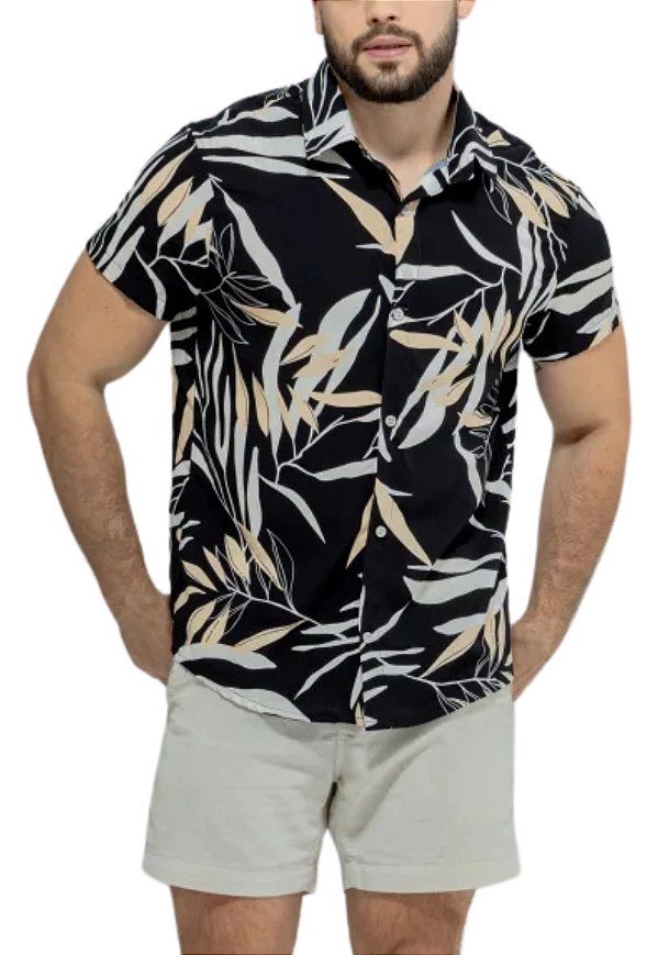 Camisa Viscolinho Estampada Assis