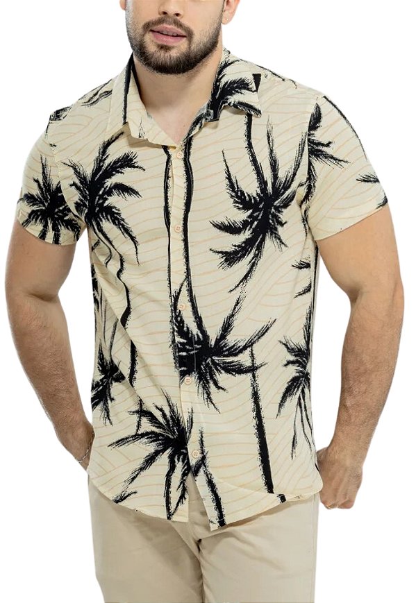Camisa Viscolinho Estampada Rocca