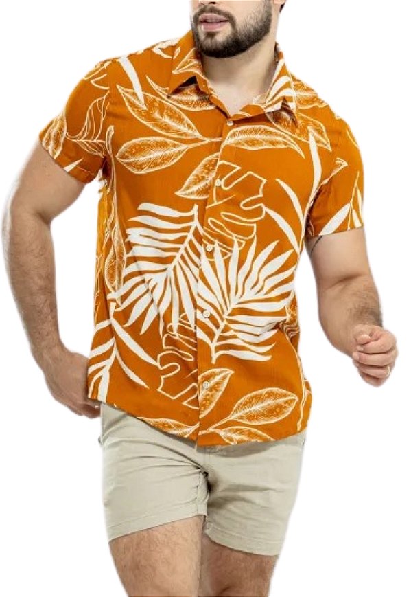 Camisa Viscolinho Estampada Reby