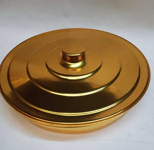 Bandeja para Santa Ceia Dourada com 56 Cálices | Grande e Acabamento Premium