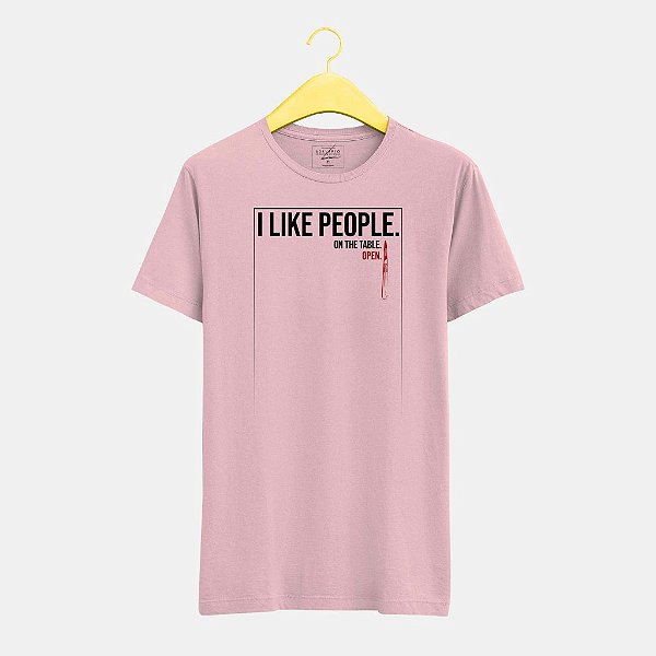 Camiseta I Like People Rosa MASCULINA