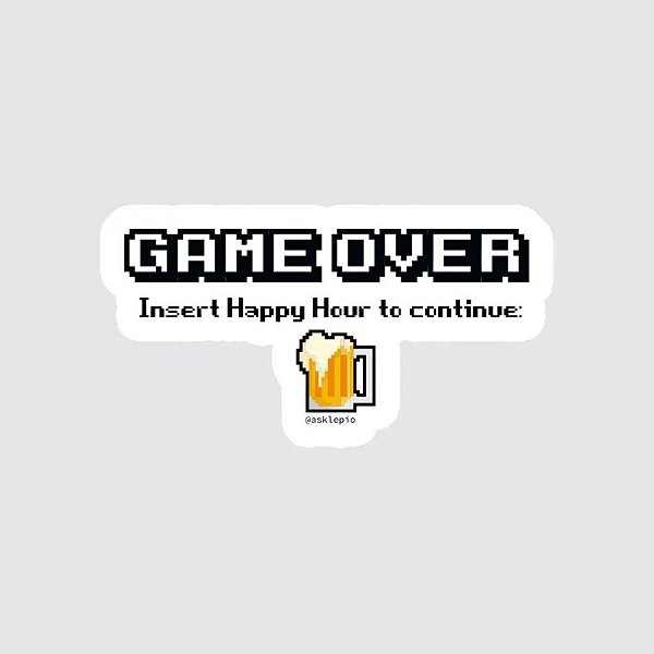 Sticker Game Over Beer