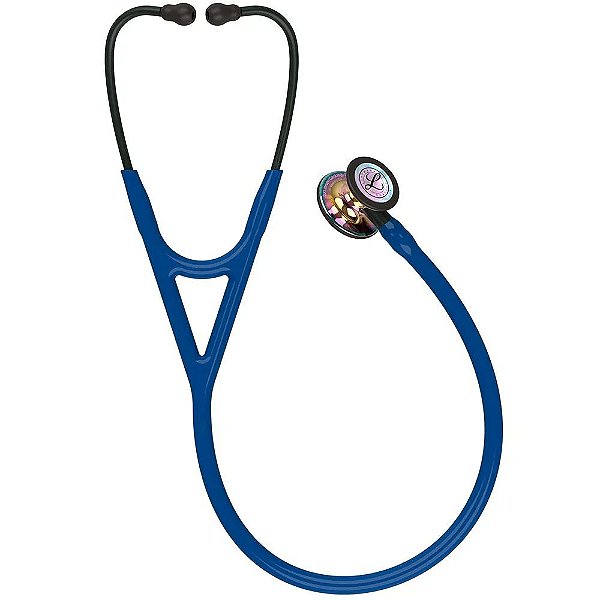 Estetoscópio Littmann Cardiology IV Azul Marinho Black Rainbow 6242 -3M
