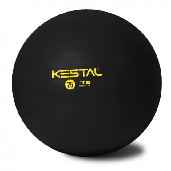 Bola de Pilates Preta 75cm Kestal KSF014-PR-75