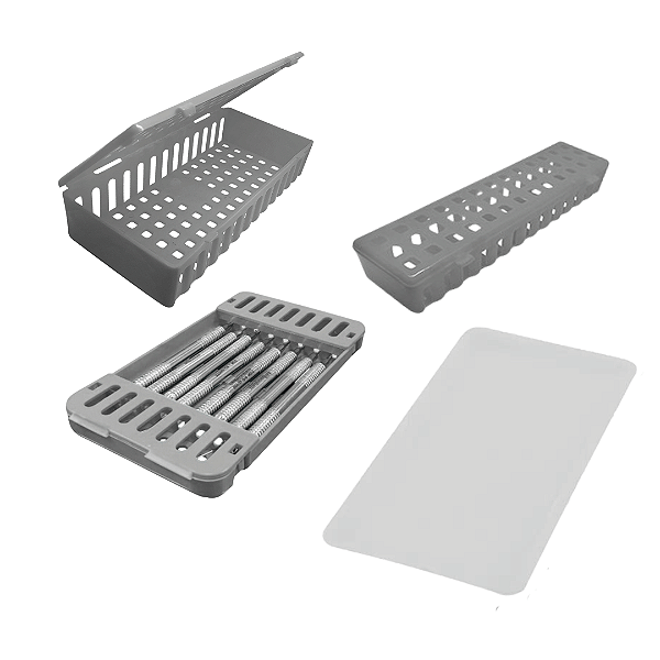 Kit Sterilys Estojo e Bandejas para Autoclave Cinza - Lysanda