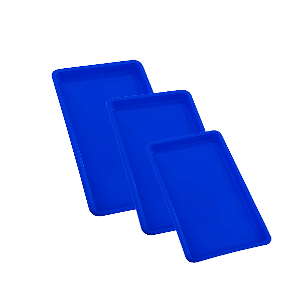 Kit Bandejas para Autoclave P/M e G Azul Escuro - Lysanda
