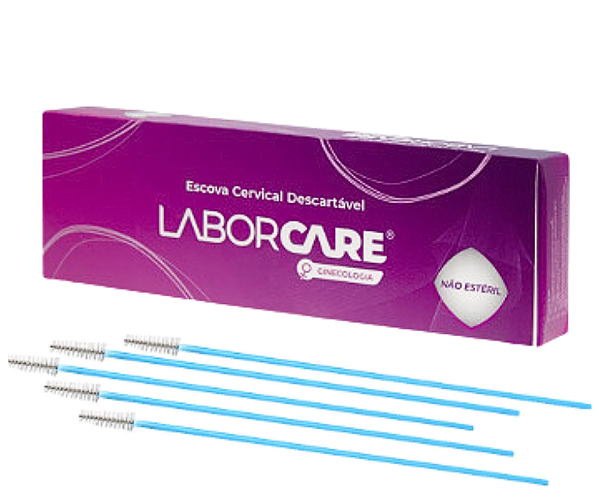 Escova Cervical Descartável Ginecológica (CX 100UN) -  Laborcare