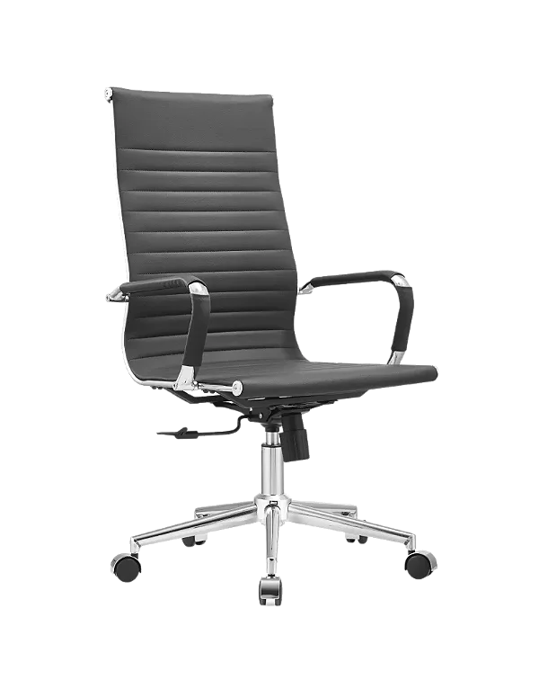 Cadeira Manhattan Presidente Alta Braços Fixo Cromado Ajuste Relax RDZ Nylon