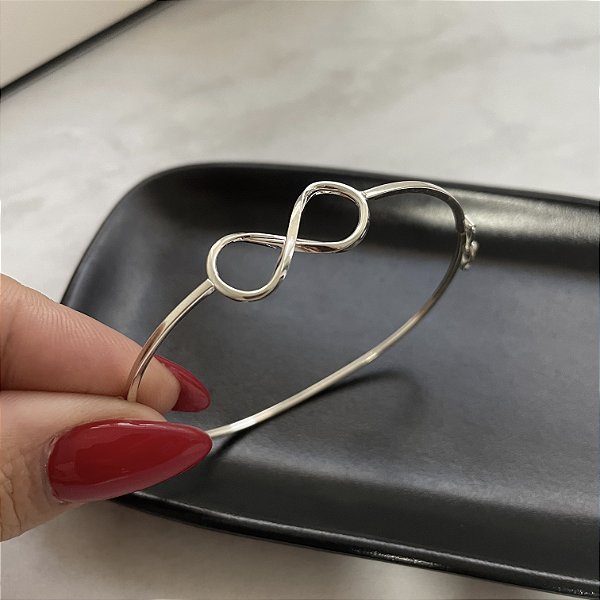 Pulseira Bracelete Infinito Prata 925