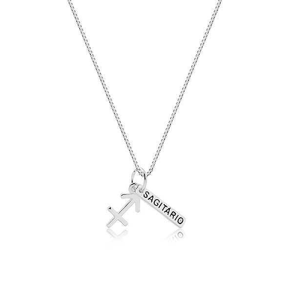 Colar Signo Sagitário Prata 925