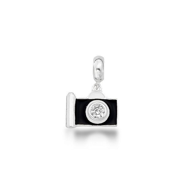 Berloque Câmera Fotográfica Retrô de Prata 925