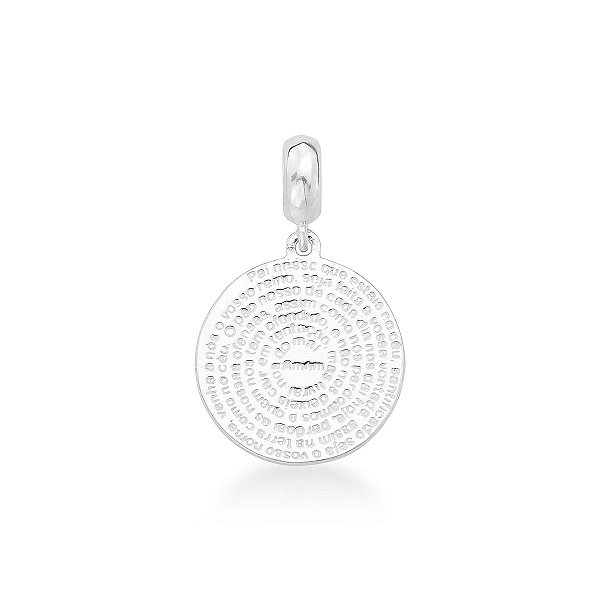 Berloque Oração Pai Nosso de Prata 925