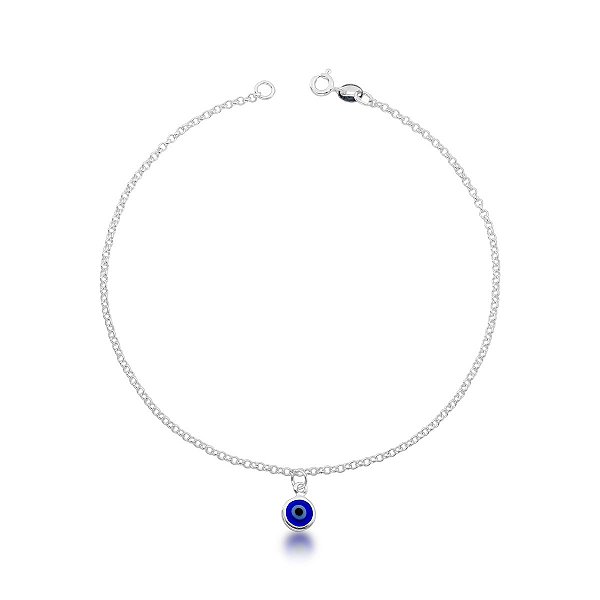 Tornozeleira Olho Grego Royal Prata 925