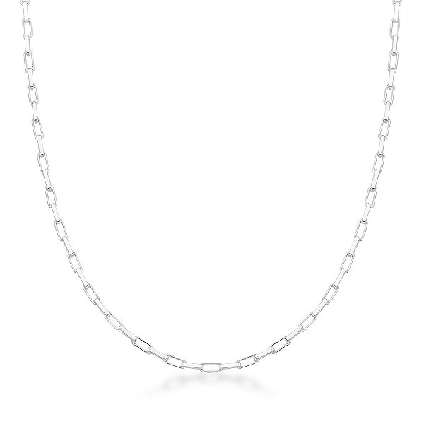 Corrente Elo Cadeado 2mm Prata 925