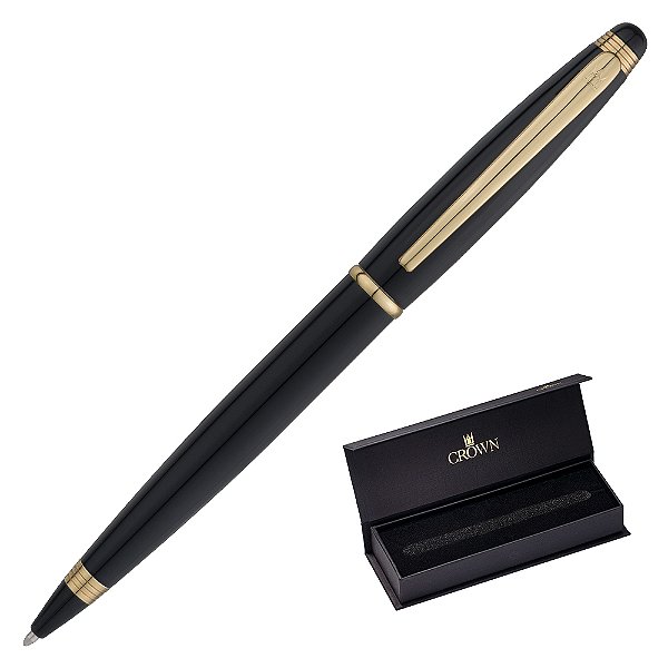 Caneta Crown Metal Prestige Esferográfica Preta