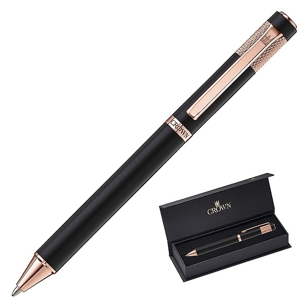 Caneta Crown Metal Rubi Esferográfica Rose