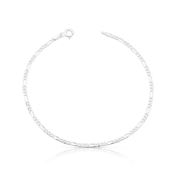 Pulseira Fígaro 3x1 2mm Prata 925