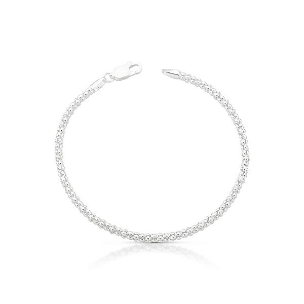 Pulseira Pipoca 2,5mm de Prata 925