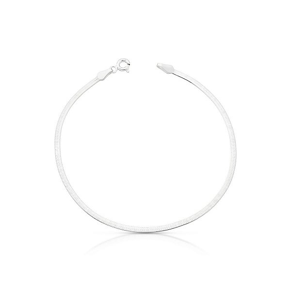 Pulseira Fita 2mm de Prata 925