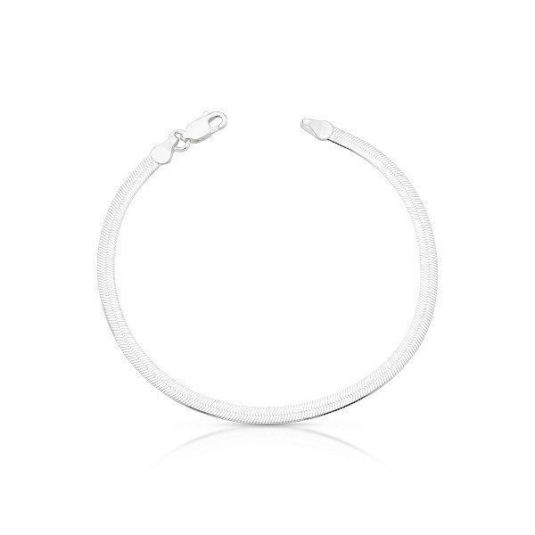 Pulseira Fita 3mm de Prata 925